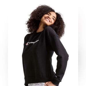 Champion Women's Black small Sweatshirt Embroidered logo